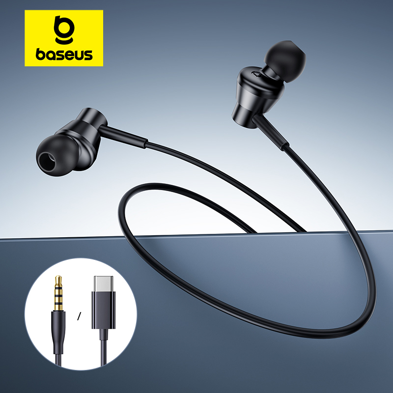 Wired Earphone Lightning - Baseus Encok CZ11/HZ11 Wired Earphones Type-C/3.5mm