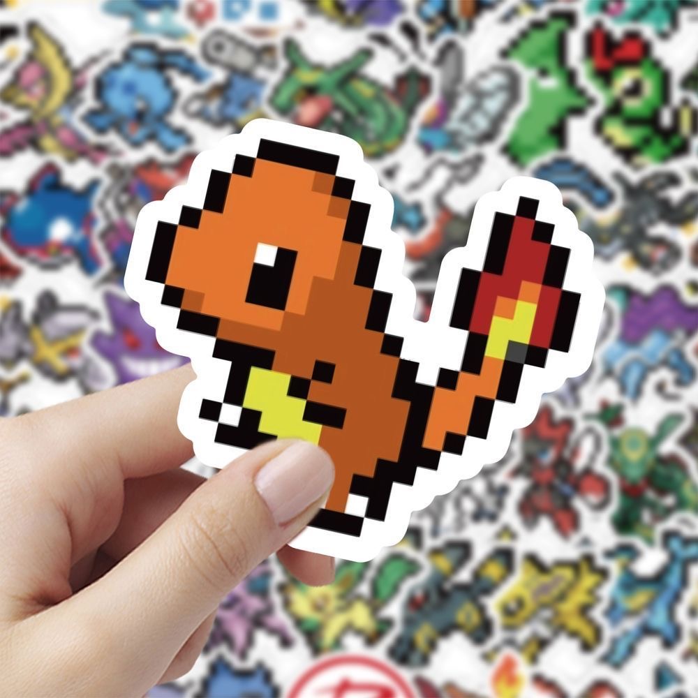 60Pcs Pixel Pokémon Stickers C - Tablet Cute Accessories recension och pris