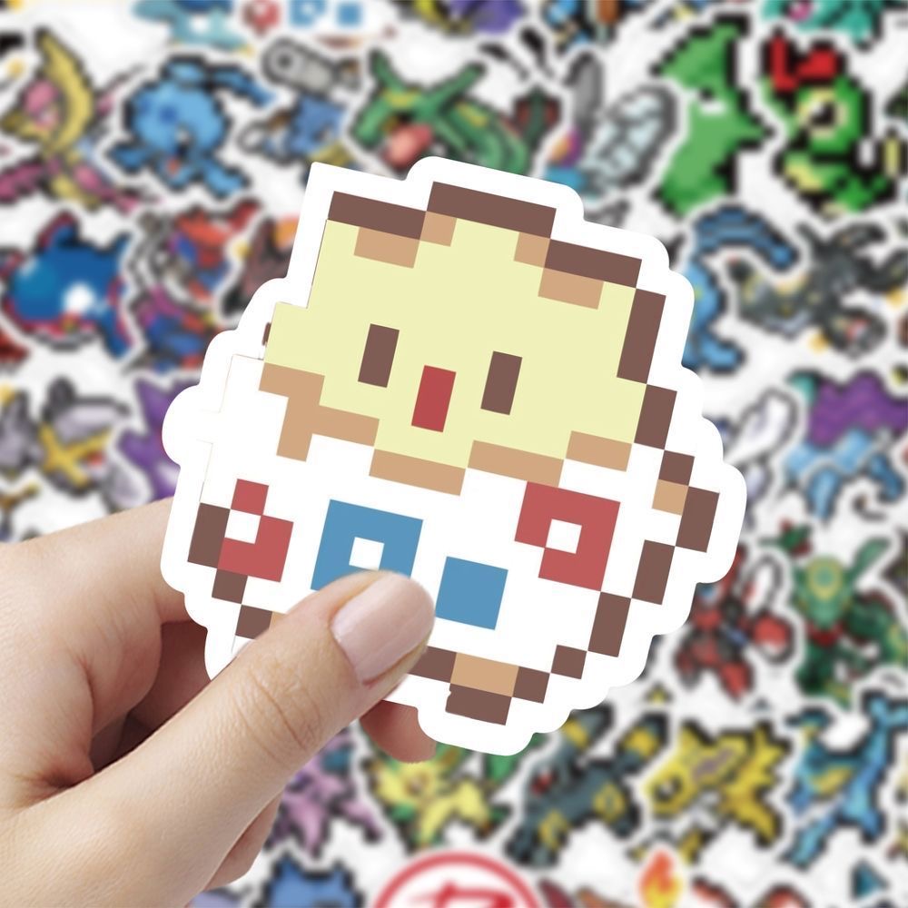 60Pcs Pixel Pokémon Stickers C - Tablet Cute Accessories recension och pris