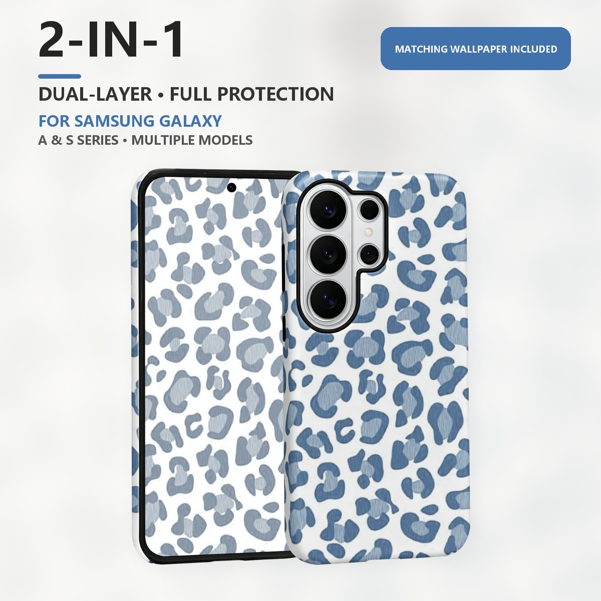 Blue Leopard Print 2-in-1 Dual - Samsung Galaxy S24 recension och pris