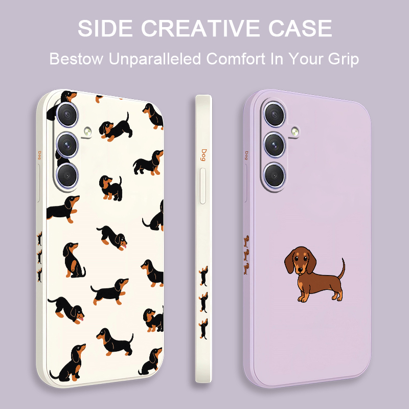 Cartoon Dachshund Dog Phone Ca - Samsung Galaxy A55 recension och pris