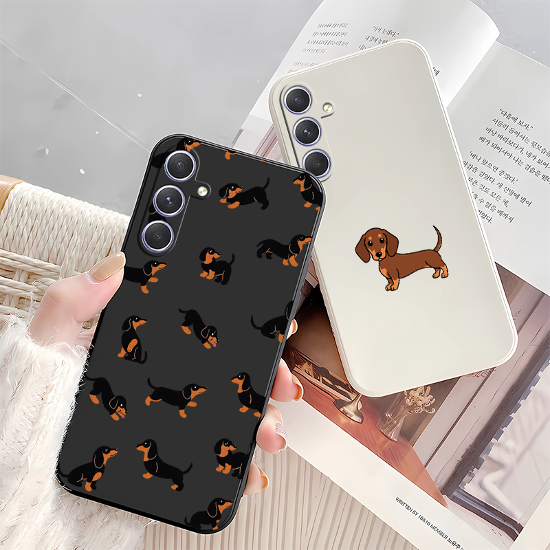 Cartoon Dachshund Dog Phone Ca - Samsung Galaxy A55 recension och pris