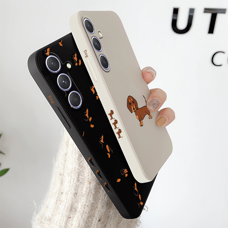 Cartoon Dachshund Dog Phone Ca - Samsung Galaxy A55 recension och pris